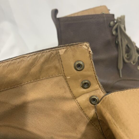 Fossil Pebbled Brown Leather Ankle Lace Up Boots Men Size 11M - Picture 15 of 16